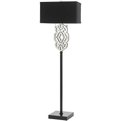 AF Lighting 8423-FL Grill Floor Lamp- Silver and Black