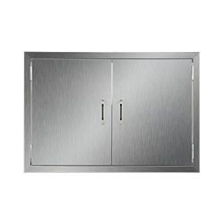 CO-Z Stainless Steel BBQ Access Door, 30.5″ x 21″ 304 SS Double Doors for Commercial ...