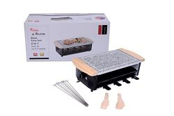 Raclette Party BBQ Grill with Granite stone Temperature Control Electric Nonstick BBQ Indoor / O ...