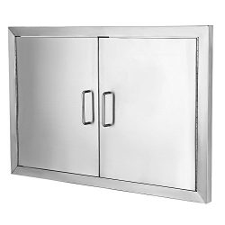 FoodKing Double BBQ Island 304 Stainless Door Double Access BBQ Door 31″Wx 24 H” Dou ...