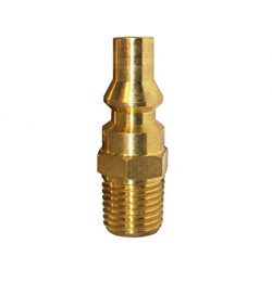 DozyAnt Propane Brass Quick Connect Fitting Adapter- Full Flow Male Plug x 1/4″ Male NPT f ...