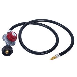 GASSAF High Pressure Propane Regulator Adjustable 0-5PSI connector with CSA Certified 4FT LPG Ho ...