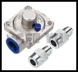 GEE YU NATURAL GAS REGULATOR WITH 2PCS CONNECTORS- GRILL PARTS REPLACEMENT /REGULATOR (IN/OUT,1/ ...
