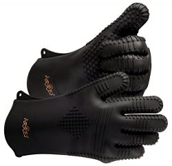 Arres XL BBQ Grilling Gloves – Heat Resistant Silicone Extra Large Cooking Gloves –  ...