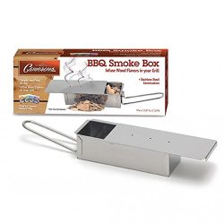 BBQ Smoker Box – Stainless Steel Barbeque Smoke Box with Easy Handle and Sliding Lid ̵ ...