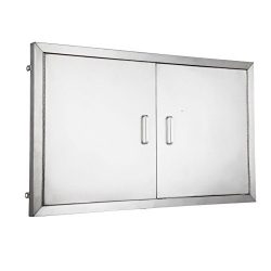 Mophorn 36 Inch Double Stainless Door Flush Mount BBQ Island Double Walled Door Commercial 304 B ...