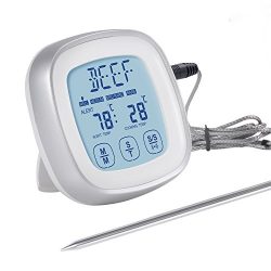 Adoric Digital Food Thermometer Instant Read Meat Thermometer with Touchscreen & Timer Mode  ...