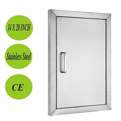 Mophorn Double Wall BBQ Access Door Cutout 20″Height x 14″Width BBQ Island Door w/ B ...