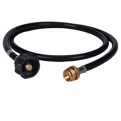 GASSAF 5FT Propane Adapter And Hose Assembly Replacement with Hose for Type1 LP Tank and Gas Gri ...