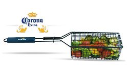 Corona Nonstick BBQ Grilling Basket With Locking Grill Basket Latch And Handle – For Veggi ...