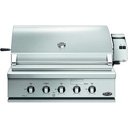 DCS BH1-36R-N 36″ Traditional Built-In Natural Gas Grill with 3 Stainless Steel Burners Ro ...