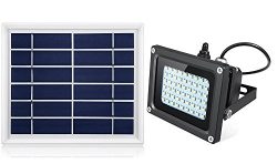 Solar Outdoor Flood Light,HiJi 54Leds 400Lumen IP65 Waterproof Outdoor Flood Light Fixture for D ...