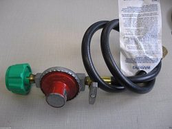 Percimex High Output Turkey & Fish Fryer Adjustable 10 psi Regulator and Three Foot Hose