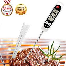 Meat Thermometer, Digital Food Cooking Thermometer Kitchen Instant Read Thermometer Barbecue The ...