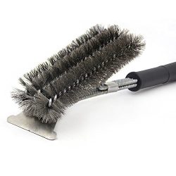 BBQ Grill Brush and Scraper 18″ Stainless Steel Barbecue Grill Brush Bristles Cleaning Bru ...