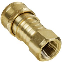 GASPRO Propane/Natural Gas Quick-Connect Brass Fitting 3/8Inch Female Pipe Thread x 3/8Inch Male ...