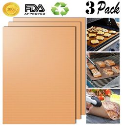 Spritech Grill Mat – Set of 3 Non Stick BBQ Grill Mats – Heavy Duty, Reusable, and E ...