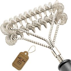 Grill Brush Bristle Free – Safe and Rust Proof BBQ Grill Cleaning Brush – 18″  ...