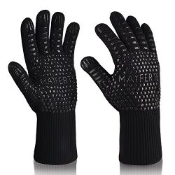 BBQ Cooking Glove 932°F Extreme Heat Resistant oven gloves For Cooking, Grilling, Baking