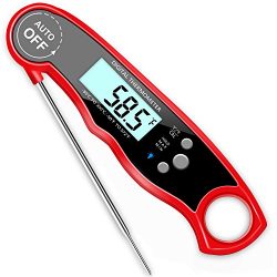GDEALER Waterproof Digital Meat Thermometer Super Fast Instant Read Thermometer BBQ Thermometer  ...