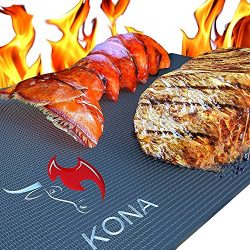 KONA Best BBQ Grill Mat – Heavy Duty 600 Degree Non-Stick Mats (Set of 2) – 7 Year W ...