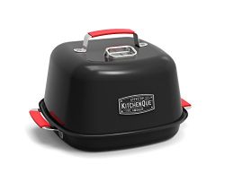 Charcoal Companion CC4132 Kitchenque Stovetop Smoker, 15.5″ x 12.7″x 9.7″, Black