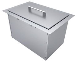 SUNSTONE B-IC14 Over/Under Height Single Basin Insulated Wall Ice Chest with Cover, 14″ x  ...