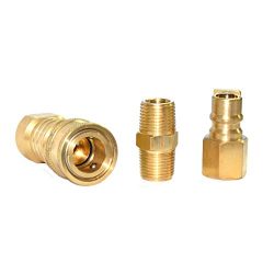 Propane Natural Gas Hose Quick Connect Coupling Fitting Kit for Low Pressure Appliance – 3 ...