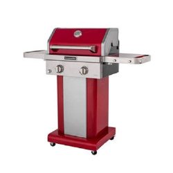 KitchenAid 2-Burner Propane Patio Grill with Cover – Red