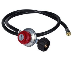 GASSAF Propane Regulator High pressure 0-20PSI Adjustable Regulator with 4FT Hose for Propane Bu ...