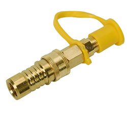 Propane or Natural Gas Quick Connector Kit 3/8inch Male Pipe Thread x 3/8inch Female Pipe Thread ...