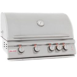 Blaze LTE 32-Inch 4-Burner Built-In Natural Or Propane Gas Grill With Rear Infrared Burner & ...