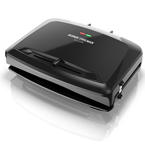 George Foreman Rapid Grill Series, 5-Serving Removable Plate Electric Indoor Grill and Panini Pr ...
