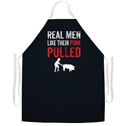 Attitude Aprons Fully Adjustable “Real Men Like Their Pork Pulled” Apron-Black