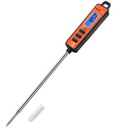 ThermoPro TP01A Instant Read Digital Meat Thermometer with 5.35 Inch Long Probe Thermometer for  ...