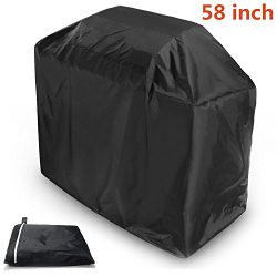 BBQ Grill Cover,Starlotus 58-inch Black Waterproof Weather Resistant Heavy Duty BBQ Gas Grill Co ...