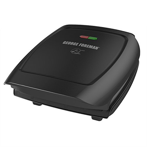George Foreman 4-Serving Classic Plate Electric Indoor Grill and Panini Press, Black, GR2060B