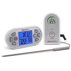 ThermoPro TP21 Digital Wireless Meat Thermometer for Grilling Smoker BBQ Oven Thermometer with 8 ...