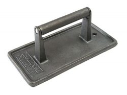 Charcoal Companion Cast Iron 8-3/4-Inch by 4-1/2-Inch Rectangular Grill Press