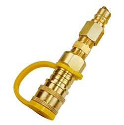 DozyAnt Propane / Natural Gas Quick Connect Adapter Kit 3/8 inch Male Pipe Thread x 3/8 inch Fem ...