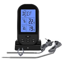 JINTOP Digital Meat Thermometer Wireless Remote Instant Read Food Cooking Thermometer Oven Safe  ...