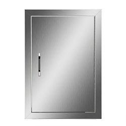 Happybuy BBQ Access Door Double Wall Construction Cutout 14W x 20H In. BBQ Island/Outdoor Kitche ...