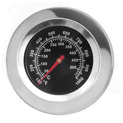 DozyAnt 3” Stainless Steel BBQ Charcoal Grill Pit Wood Smoker High Temperature Gauge Thermometer ...