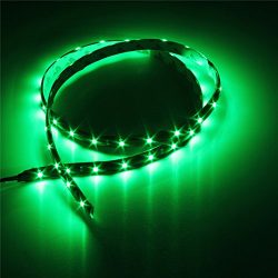 Green LED Grill Lighting Kit 2-Flexible LED Strips For Car & Truck Grilles