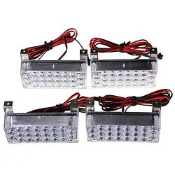 Auto SUV Emergency Light Bars – SODIAL(R)4Pcs 22LED Amber Car Auto SUV Emergency Light Bar ...