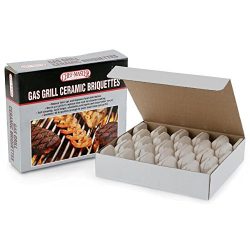 Chef Master Gas Grill Ceramic Grill Briquettes, Grill Like a Pro Replaces Lava Rocks, 50 Count