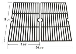 Set of 2 Cast Iron Cooking Grid Replacement for Select Gas Grill Models By Grillware, Charmglow, ...