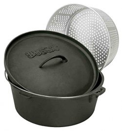 Bayou Classic 7460 Dutch Oven with Basket, 8-1/2-Quart