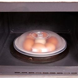 YJYdada Microwave Food Cover Plate Vented Splatter Protector Clear Kitchen Lid Safe Vent (A)