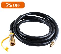 Wadoy 10ft RV Propane Hose Quick Connect Natural Gas Hose Assembly For BBQ Grills (Low Pressure)